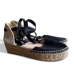 JAIMO CUNA ARTESANIA ladies espadrille black made in Spain NWOT 9 Euro 40